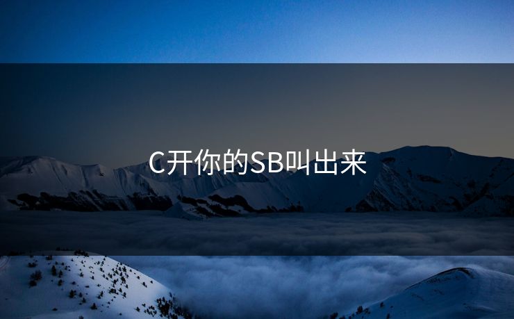 C开你的SB叫出来