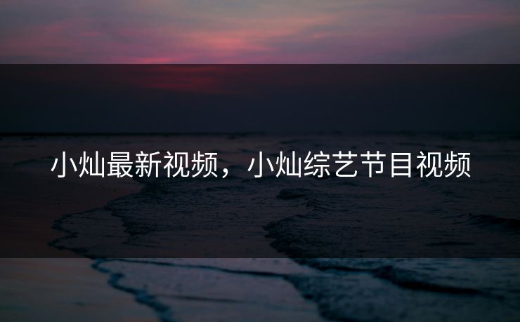 小灿最新视频，小灿综艺节目视频